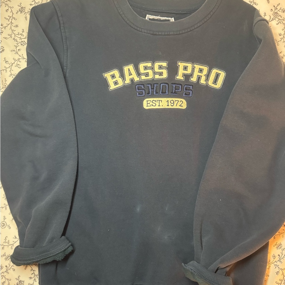 Bass Pro Shops Men's Dark Blue Crewneck Sweater